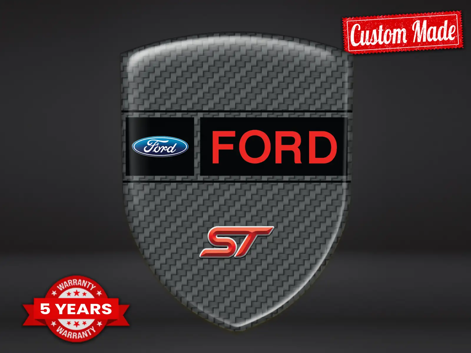 Ford Custom Dome Aufkleber Premium Look Edler Sticker